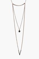 Boohoo Lacey Choker And Skinny Layered Necklace Set Gold