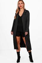 Boohoo Plus Liv Pinstripe Duster Jacket