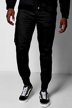 Boohoo Black Cuffed Cargo Trouser