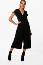 Boohoo Casey Tassel Wrap Around Jumpsuit