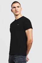 Boohoo Raw Edge Roll Sleeve T-shirt