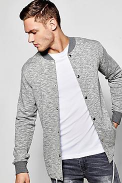 Boohoo Space Dye Bomber With Drawcord Hem