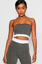 Boohoo Contrast Band Bandeau Top