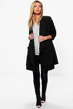 Boohoo Eleanor Waterfall Wool Look Duster