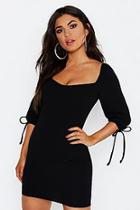 Boohoo Sweetheart Balloon Sleeve Mini Dress