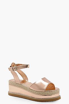 Boohoo Abigail Two Part Flatform Sandals