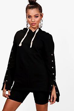 Boohoo Heidi Popper Hoodie