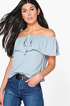 Boohoo Harriet Off The Shoulder Top