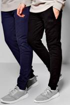 Boohoo 2 Pack Super Skinny Fit Joggers With Logo Multi