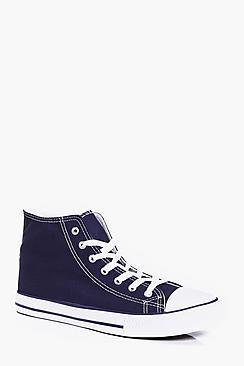 Boohoo High Top Canvas Plimsoll