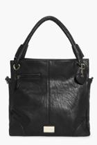 Boohoo Annabel Black Metal Detail Shoulder Tote Black
