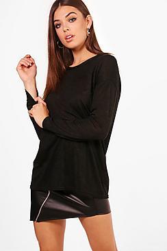 Boohoo Eliza Knitted Long Sleeve T-shirt