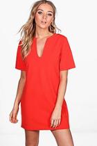 Boohoo Becky Formal Boxy Clean Cut Shift Dress