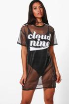Boohoo Christina Cloud Nine Metallic T-shirt Dress Multi
