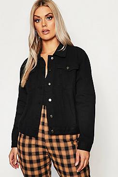 Boohoo Plus Slim Fit Western Denim Jacket