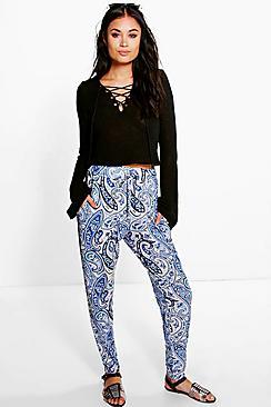 Boohoo Amari Tonal Paisley Relaxed Joggers