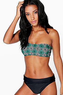 Boohoo Brazil Illusion Bandeau Bikini Top