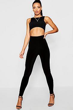 Boohoo Double Layer Slinky Leggings
