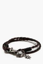 Boohoo Skull And Star Wrap Bracelet