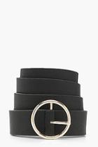 Boohoo Plus Alice Gold Circle Ring Boyfriend Belt