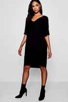 Boohoo Tall Turn Cuff Oversized T-shirt Dress