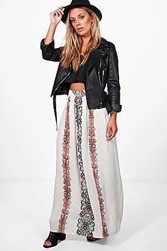 Boohoo Plus Lara Column Maxi Skirt