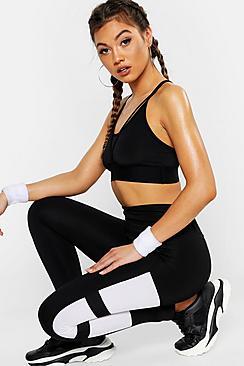 Boohoo Fit Mesh Panel Gym Leggings