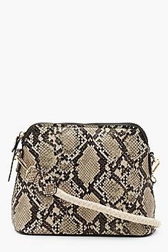 Boohoo Rope & Faux Snake Cross Body