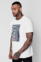 Boohoo Oversized Iridescent Man Box T-shirt