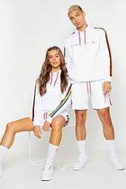 Boohoo Pride Loose Fit Short Tracksuit With Rainbow Tape