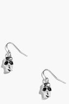 Boohoo Abbie Halloween Skull Earrings