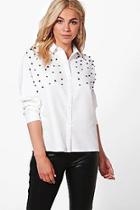 Boohoo Felicity Bead Embellished Shirt