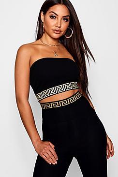 Boohoo Amy Sports Trim Bandeau