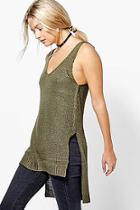Boohoo Aaliyah Cold Shoulder V-neck Vest