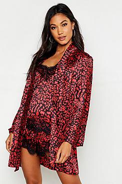 Boohoo Leopard Kimono Robe