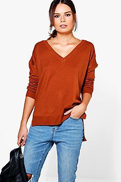 Boohoo Freya Side Split Jumper