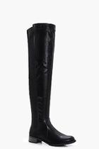 Boohoo Diana Stretch Back Flat Over The Knee Boot