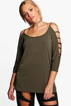 Boohoo Plus Edith Strappy Detail Top