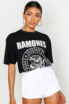 Boohoo High Rise Denim Stretch Short