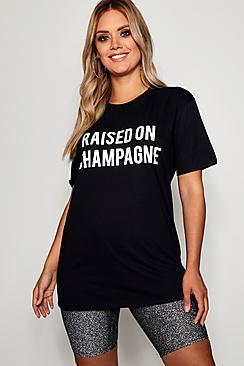 Boohoo Plus Raised On Champagne Oversized Tee