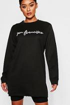 Boohoo San Francisco Raw Hem Sweat Dress