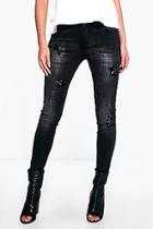 Boohoo Kellie Star Detail Skinny Jeans