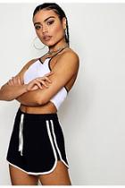 Boohoo Cat Contrast Trim Runner Shorts