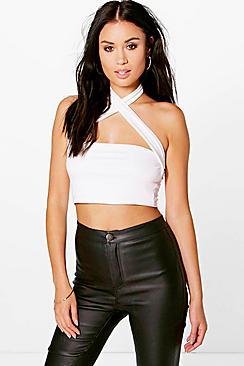 Boohoo Sarah Cross Over Front Bandeau