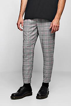Boohoo Smart Window Pane Checked Cropped Jogger