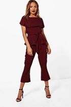 Boohoo Chelsea Split Front Kick Flare Trouser