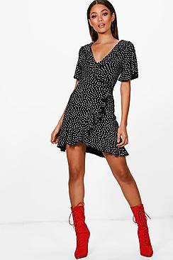 Boohoo Molly Valentines Ditsy Heart Tea Dress