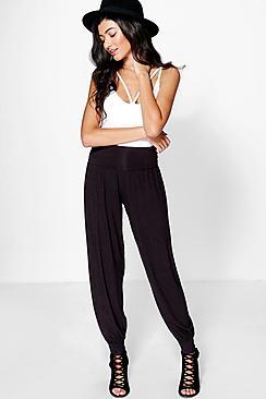 Boohoo Lena Basic Jersey Hareem Trousers