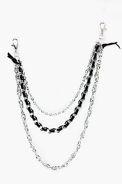 Boohoo Silver Triple Wallet Chain