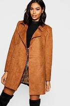Boohoo Suedette Double Breasted Jacket